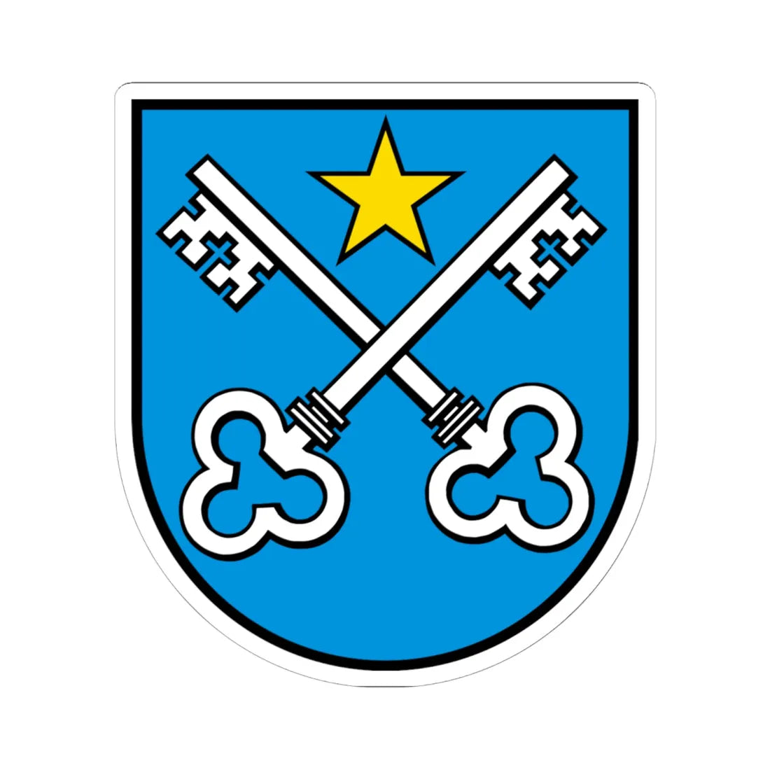 Wappen Tägerig AG (Switzerland) (Coat of Arms) STICKER Vinyl Kiss-Cut Decal 6 Inch White - The Sticker Space