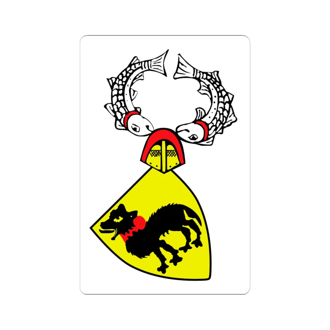 Wappen Toggenburger (Switzerland) (Coat of Arms) STICKER Vinyl Kiss-Cut Decal 6 Inch White - The Sticker Space