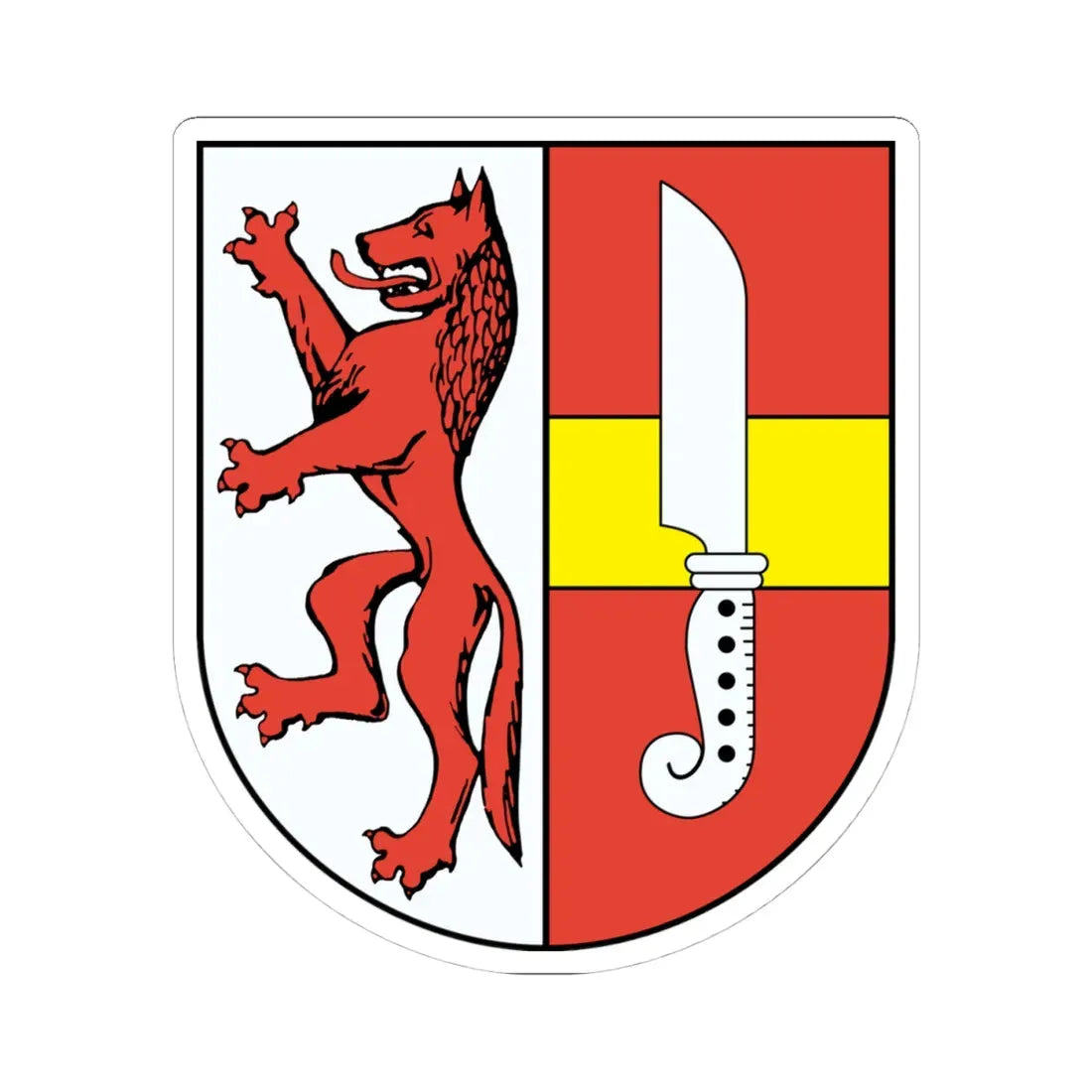 Wappen Treuen (Germany) (Coat of Arms) STICKER Vinyl Kiss-Cut Decal 4 Inch White - The Sticker Space