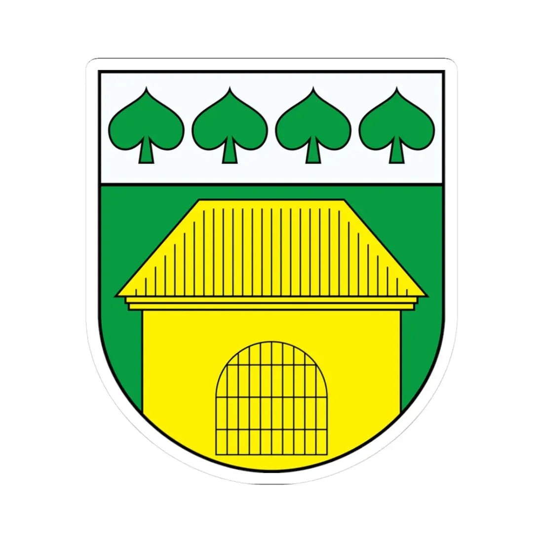 Wappen Triebel (Germany) (Coat of Arms) STICKER Vinyl Kiss-Cut Decal 3 Inch White - The Sticker Space