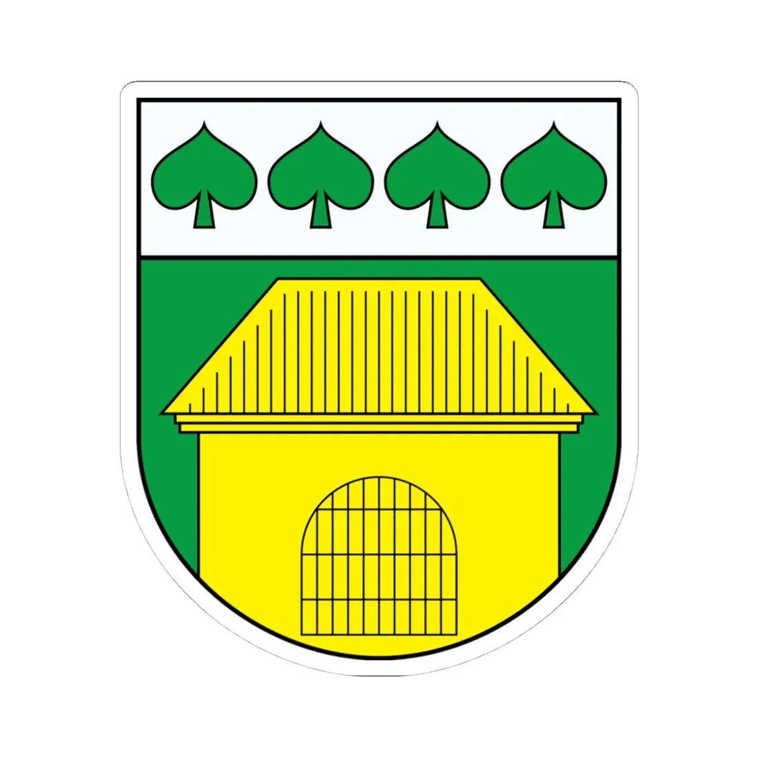 Wappen Triebel (Germany) (Coat of Arms) STICKER Vinyl Kiss-Cut Decal 4 Inch White - The Sticker Space