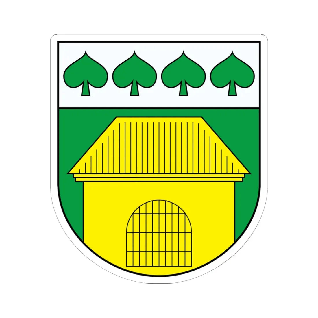 Wappen Triebel (Germany) (Coat of Arms) STICKER Vinyl Kiss-Cut Decal 6 Inch White - The Sticker Space