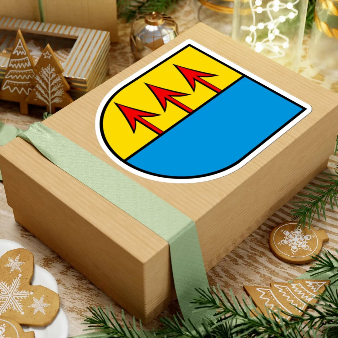 Wappen Uezwil AG (Switzerland) (Coat of Arms) STICKER Vinyl Kiss-Cut Decal - The Sticker Space