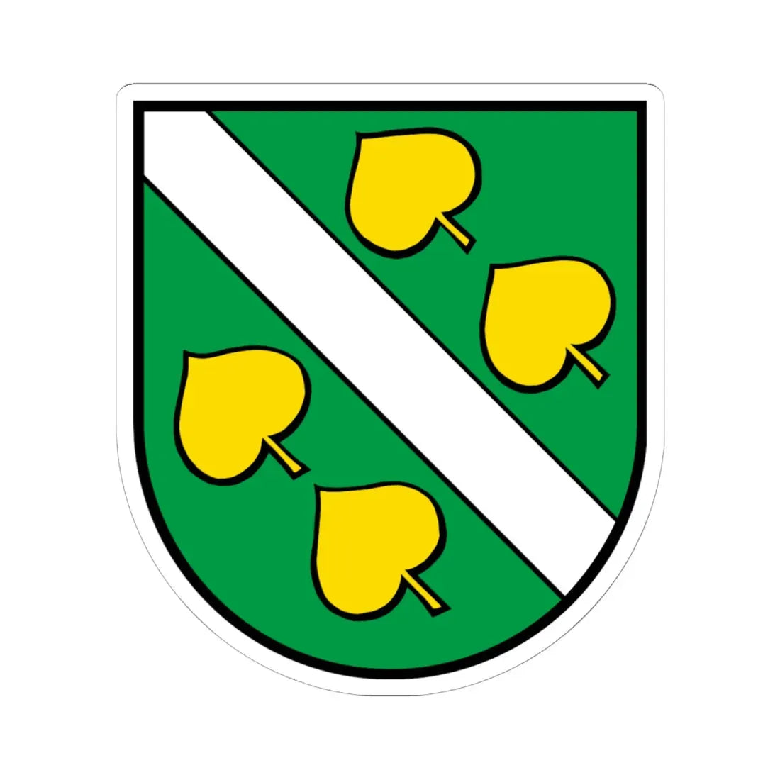 Wappen Unterbözberg AG (Switzerland) (Coat of Arms) STICKER Vinyl Kiss-Cut Decal 6 Inch White - The Sticker Space