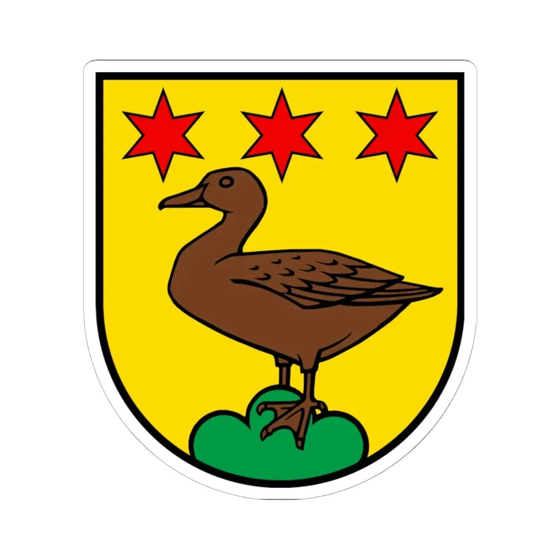 Wappen Unterentfelden (Switzerland) (Coat of Arms) STICKER Vinyl Kiss-Cut Decal - The Sticker Space