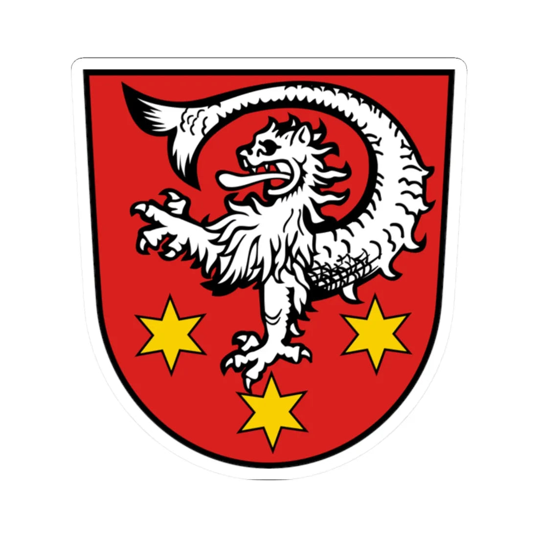 Wappen Untermeitingen (Germany) (Coat of Arms) STICKER Vinyl Kiss-Cut Decal 2 Inch White - The Sticker Space