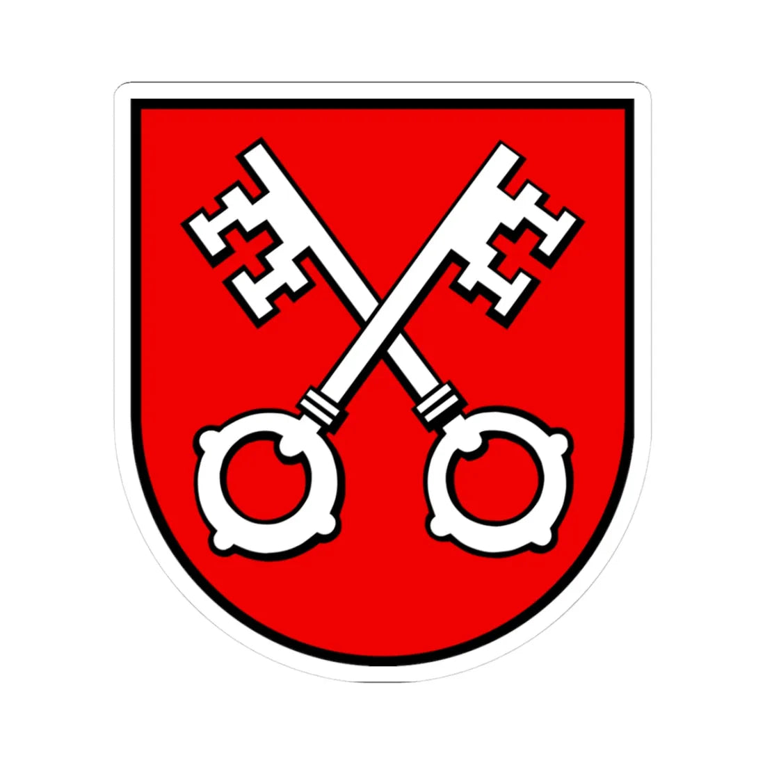 Wappen Untersiggenthal AG (Switzerland) (Coat of Arms) STICKER Vinyl Kiss-Cut Decal 3 Inch White - The Sticker Space