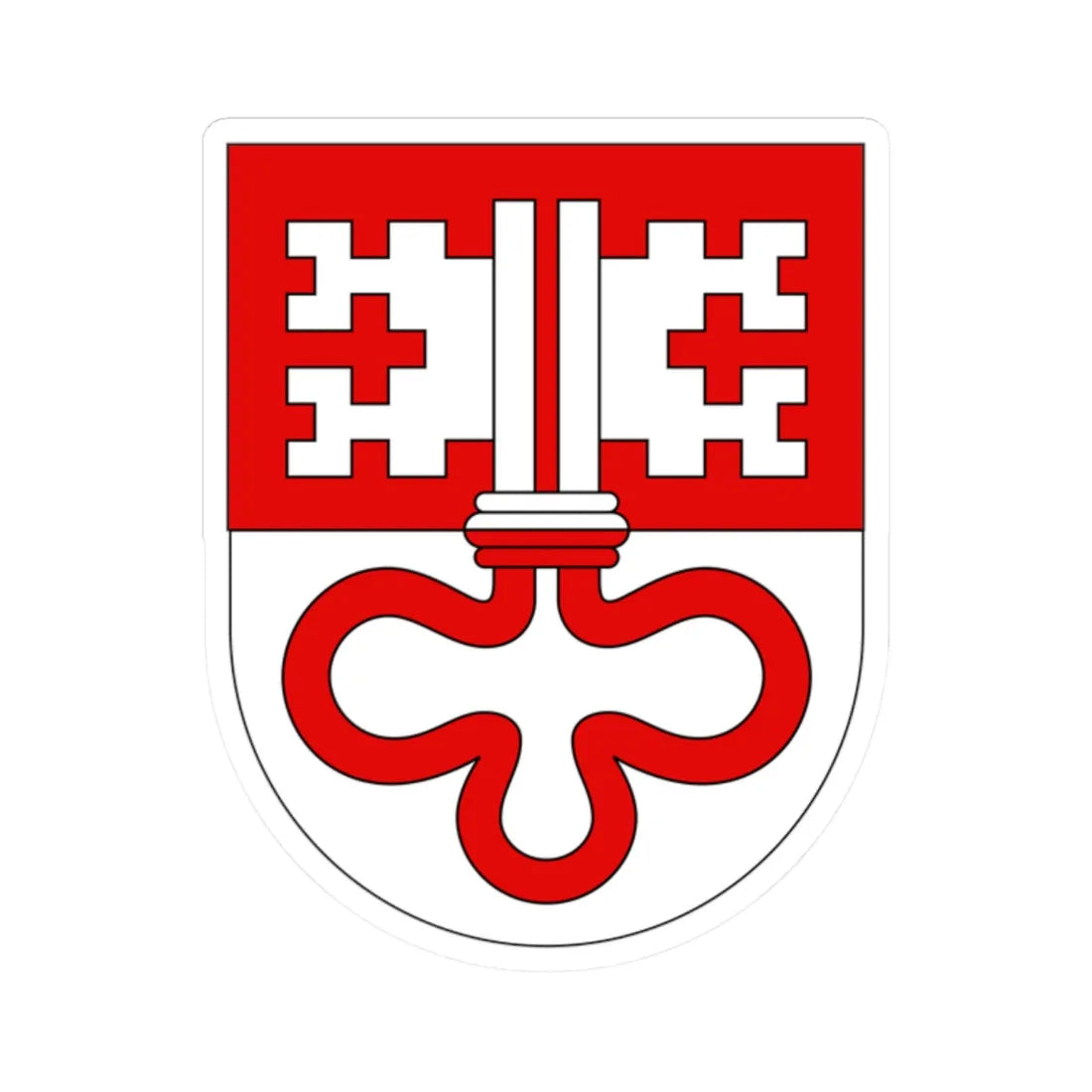 Wappen Unterwalden alt (Switzerland) (Coat of Arms) STICKER Vinyl Kiss-Cut Decal 2 Inch White - The Sticker Space