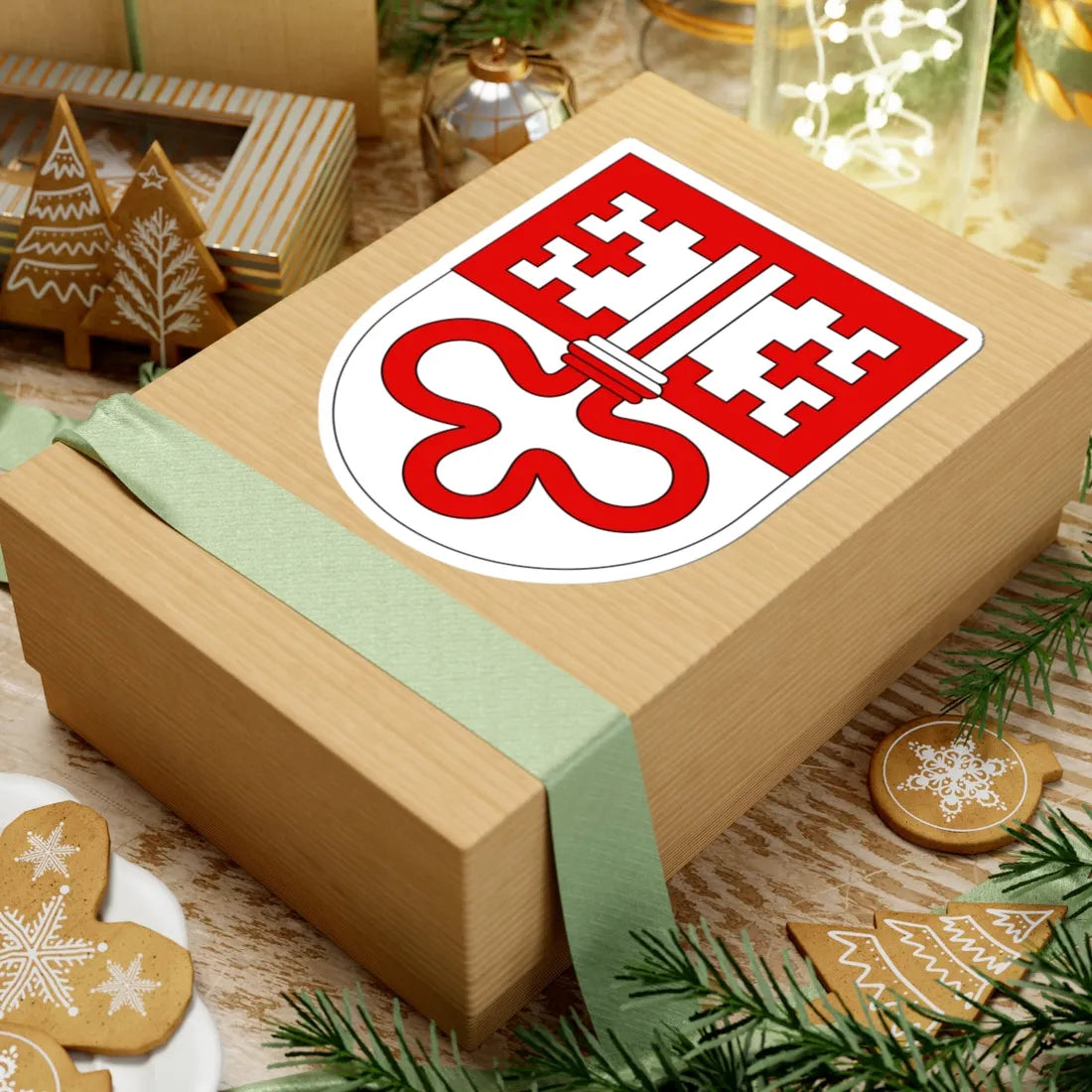 Wappen Unterwalden alt (Switzerland) (Coat of Arms) STICKER Vinyl Kiss-Cut Decal - The Sticker Space