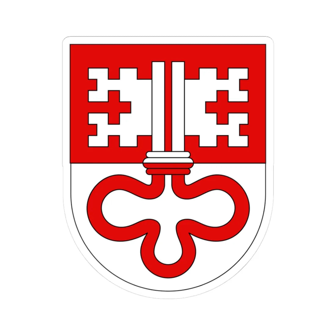 Wappen Unterwalden alt (Switzerland) (Coat of Arms) STICKER Vinyl Kiss-Cut Decal - The Sticker Space