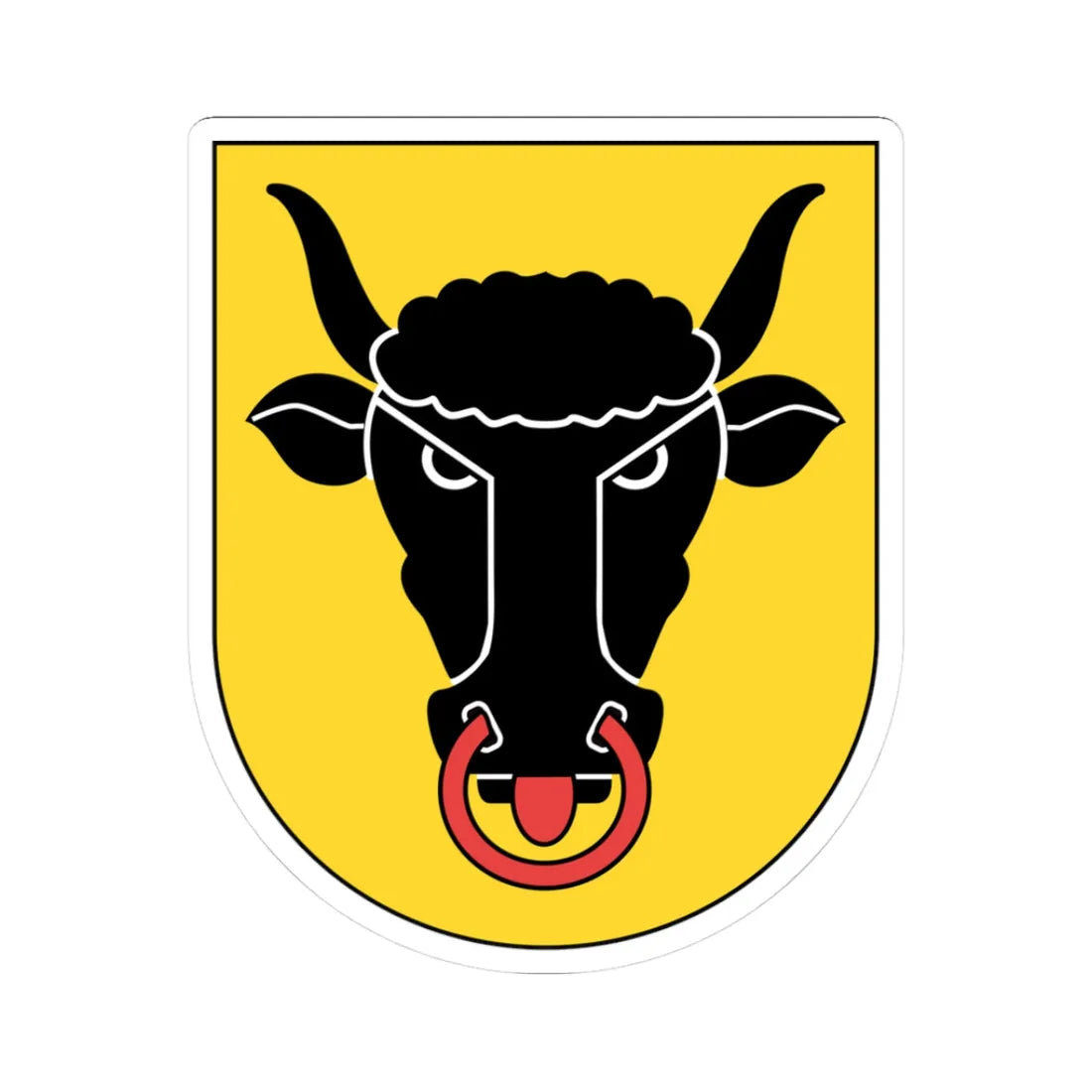 Wappen Uri matt (Switzerland) (Coat of Arms) STICKER Vinyl Kiss-Cut Decal 3 Inch White - The Sticker Space