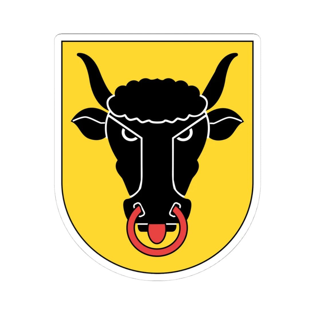 Wappen Uri matt (Switzerland) (Coat of Arms) STICKER Vinyl Kiss-Cut Decal 4 Inch White - The Sticker Space