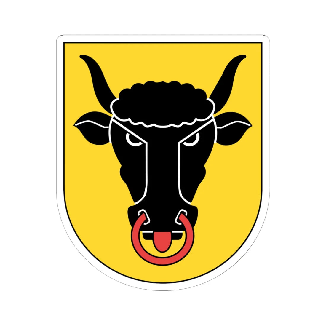 Wappen Uri matt (Switzerland) (Coat of Arms) STICKER Vinyl Kiss-Cut Decal 6 Inch White - The Sticker Space