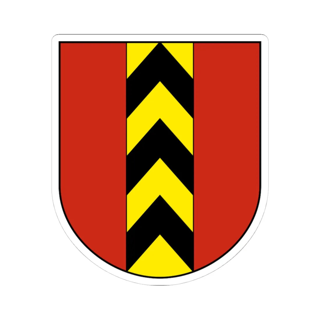 Wappen Valangin (Switzerland) (Coat of Arms) STICKER Vinyl Kiss-Cut Decal 4 Inch White - The Sticker Space