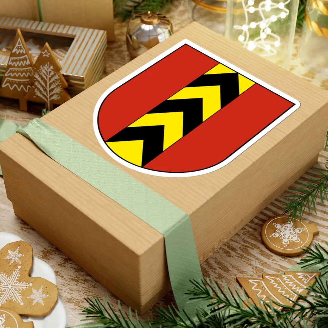 Wappen Valangin (Switzerland) (Coat of Arms) STICKER Vinyl Kiss-Cut Decal - The Sticker Space