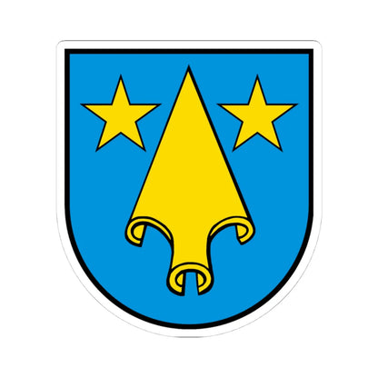 Wappen Villnachern AG (Switzerland) (Coat of Arms) STICKER Vinyl Kiss-Cut Decal 4 Inch White - The Sticker Space