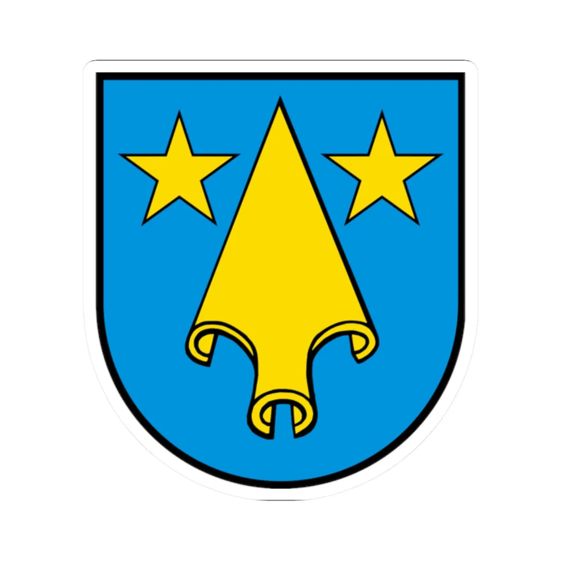 Wappen Villnachern AG (Switzerland) (Coat of Arms) STICKER Vinyl Kiss-Cut Decal - The Sticker Space