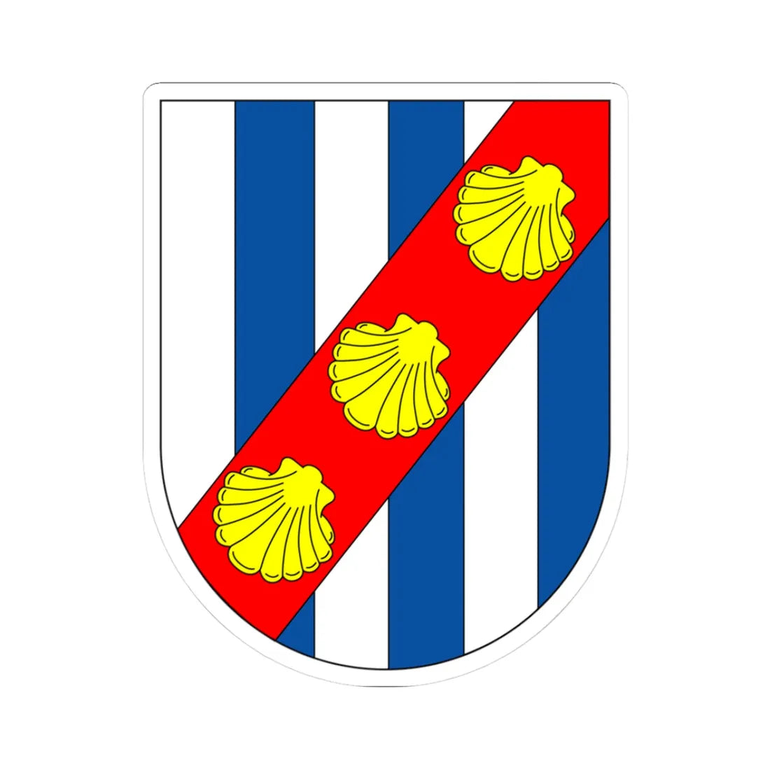 Wappen Vogtei Grandson (Switzerland) (Coat of Arms) STICKER Vinyl Kiss-Cut Decal 3 Inch White - The Sticker Space