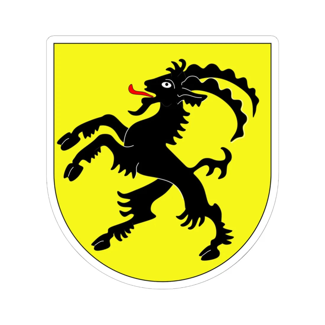Wappen Vogtei Rheintal (Switzerland) (Coat of Arms) STICKER Vinyl Kiss-Cut Decal 6 Inch White - The Sticker Space