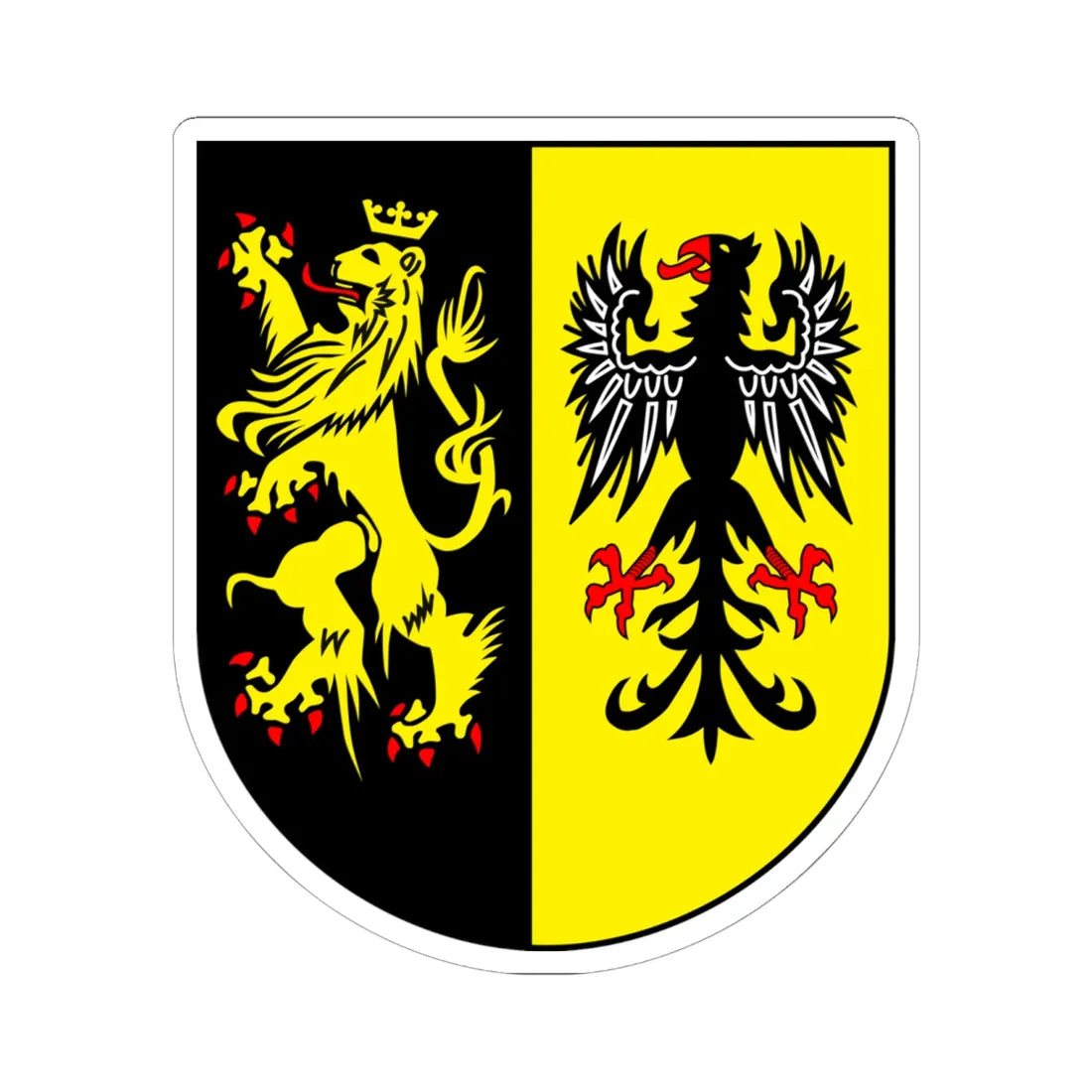 Wappen Vogtlandkreis (Germany) (Coat of Arms) STICKER Vinyl Kiss-Cut Decal 6 Inch White - The Sticker Space