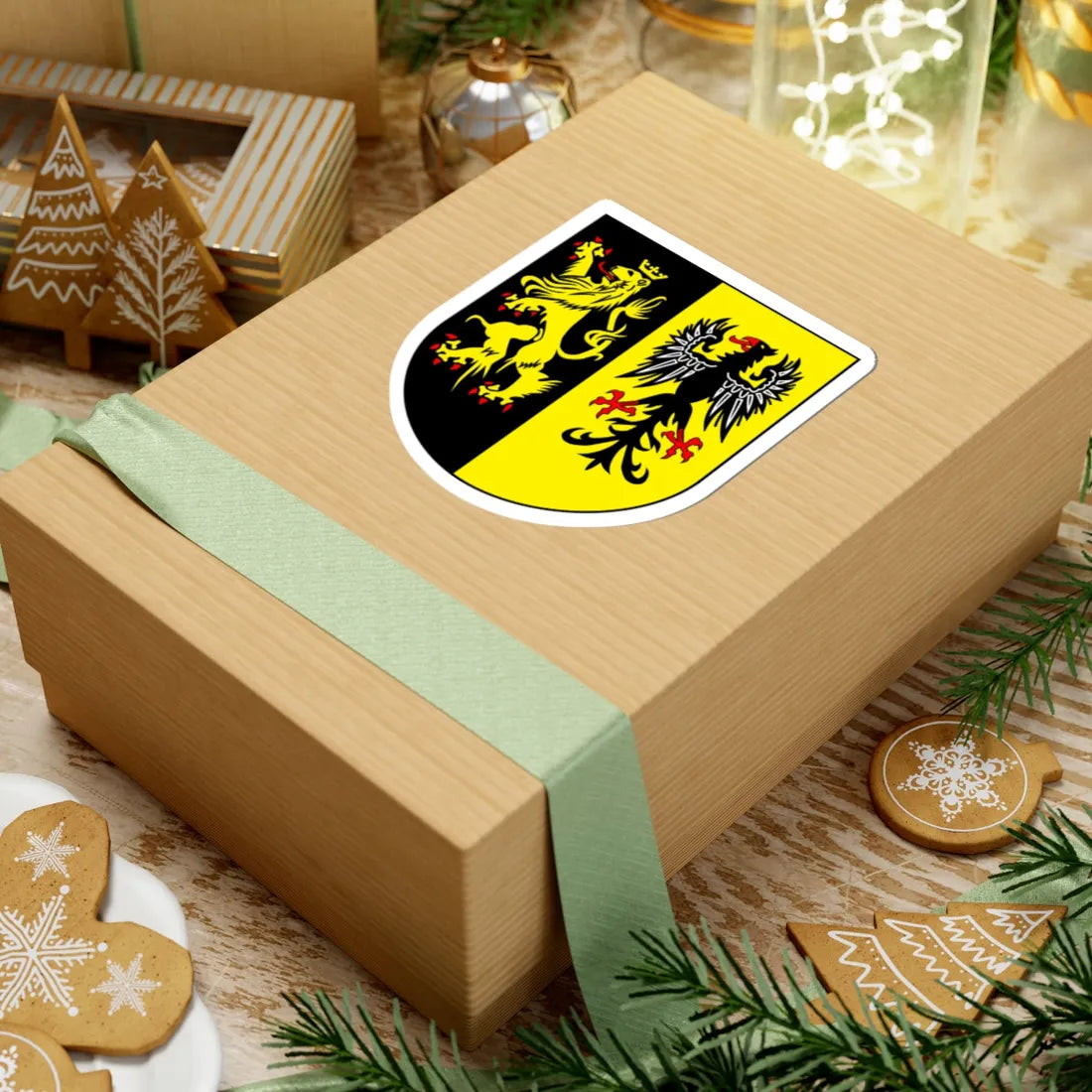 Wappen Vogtlandkreis (Germany) (Coat of Arms) STICKER Vinyl Kiss-Cut Decal - The Sticker Space