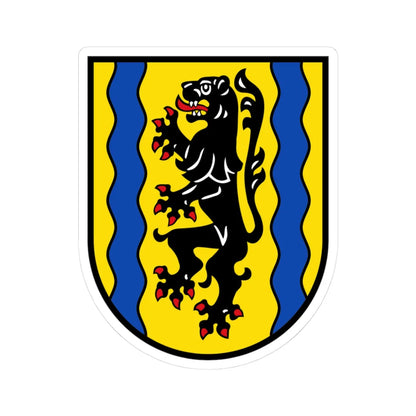 Wappen vom Landkreis Nordsachsen (Germany) (Coat of Arms) STICKER Vinyl Kiss-Cut Decal 3 Inch White - The Sticker Space