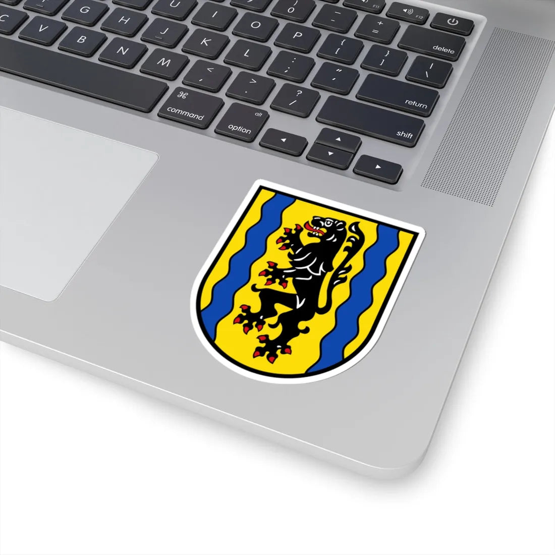 Wappen vom Landkreis Nordsachsen (Germany) (Coat of Arms) STICKER Vinyl Kiss-Cut Decal - The Sticker Space
