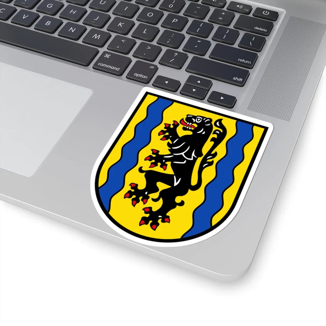 Wappen vom Landkreis Nordsachsen (Germany) (Coat of Arms) STICKER Vinyl Kiss-Cut Decal - The Sticker Space