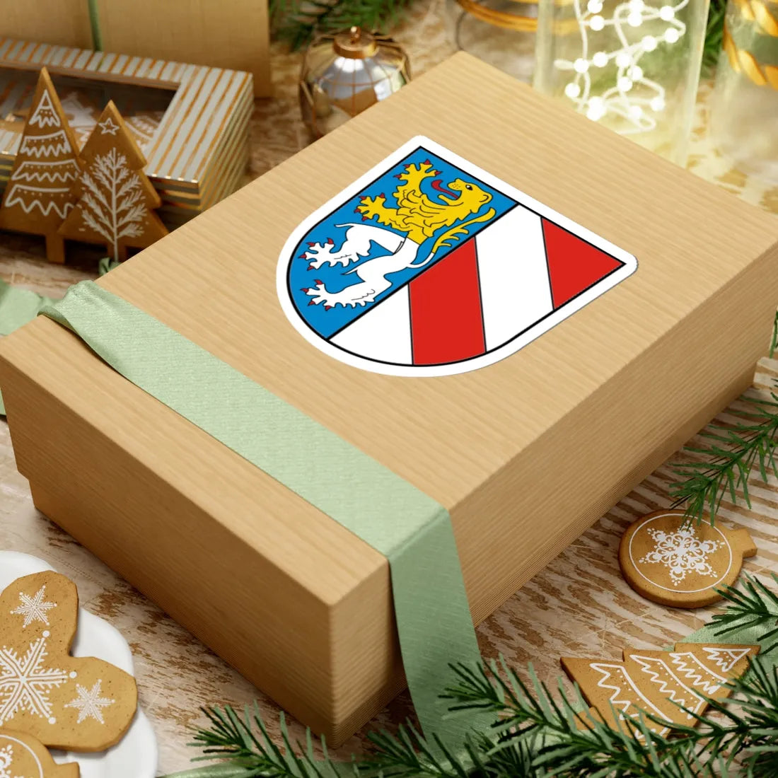 Wappen vom Landkreis Zwickau (Germany) (Coat of Arms) STICKER Vinyl Kiss-Cut Decal - The Sticker Space