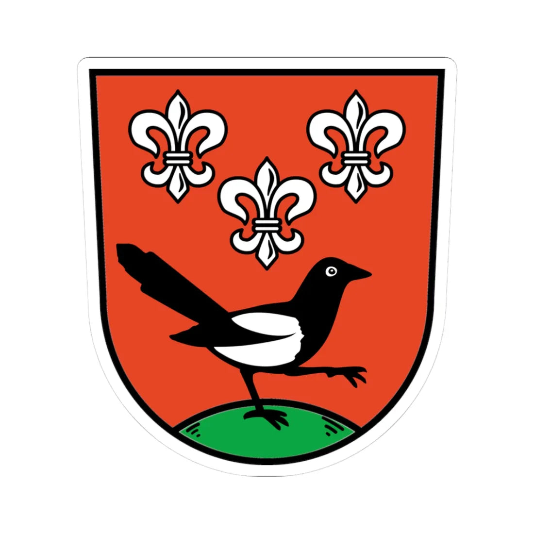 Wappen von Elsterwerda (Germany) (Coat of Arms) STICKER Vinyl Kiss-Cut Decal 3 Inch White - The Sticker Space