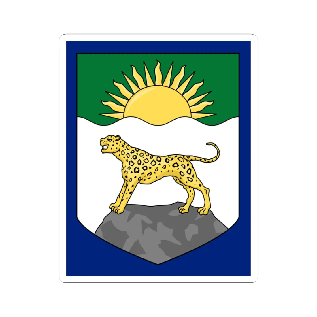 Wappen von Nyasaland 1925-1964 (Malawi) (Coat of Arms) STICKER Vinyl Kiss-Cut Decal 3 Inch White - The Sticker Space