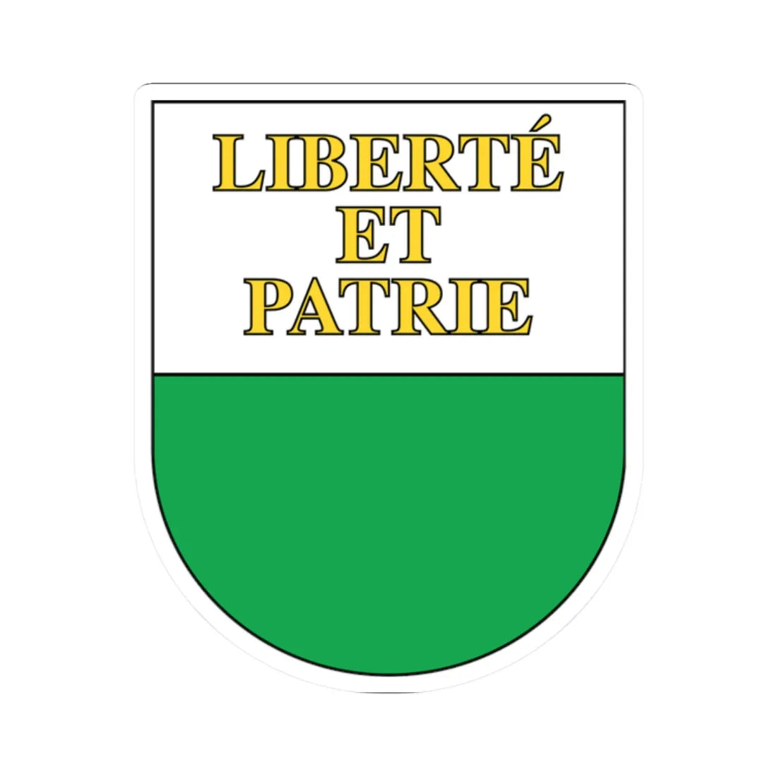 Wappen Waadt matt (Switzerland) (Coat of Arms) STICKER Vinyl Kiss-Cut Decal 2 Inch White - The Sticker Space