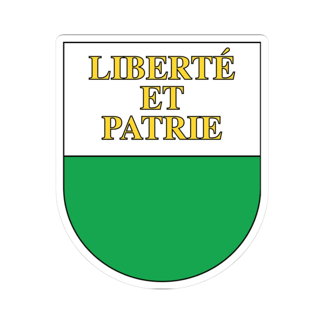 Wappen Waadt matt (Switzerland) (Coat of Arms) STICKER Vinyl Kiss-Cut Decal 3 Inch White - The Sticker Space