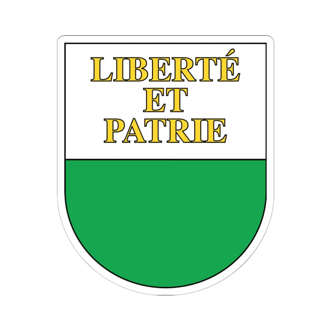 Wappen Waadt matt (Switzerland) (Coat of Arms) STICKER Vinyl Kiss-Cut Decal 6 Inch White - The Sticker Space