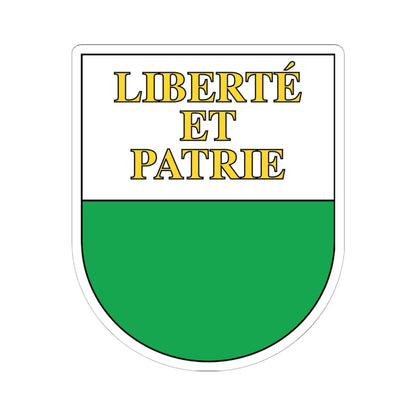 Wappen Waadt matt (Switzerland) (Coat of Arms) STICKER Vinyl Kiss-Cut Decal 6 Inch White - The Sticker Space