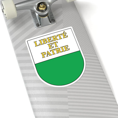 Wappen Waadt matt (Switzerland) (Coat of Arms) STICKER Vinyl Kiss-Cut Decal - The Sticker Space