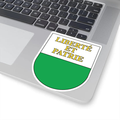 Wappen Waadt matt (Switzerland) (Coat of Arms) STICKER Vinyl Kiss-Cut Decal - The Sticker Space