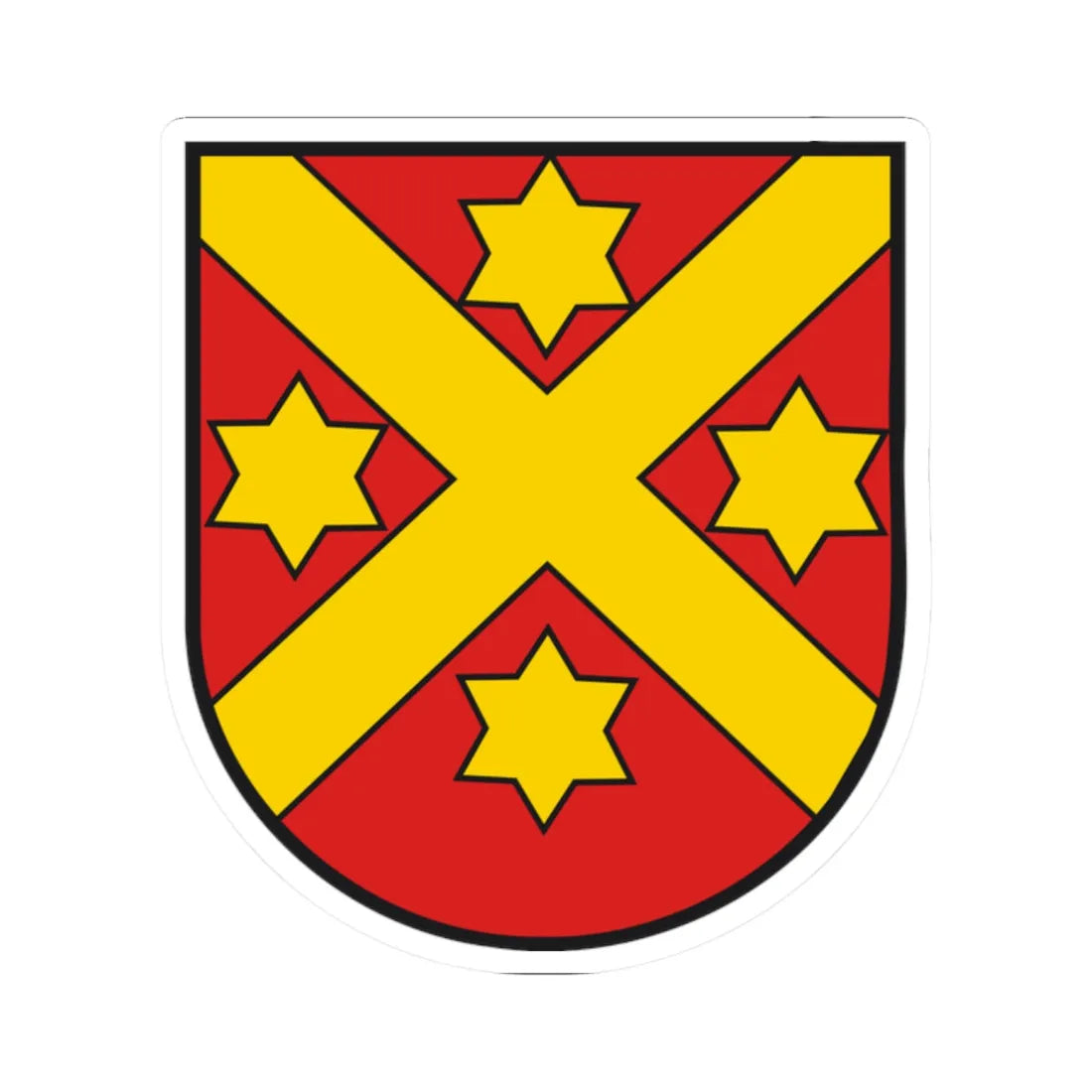 Wappen Wabern (Switzerland) (Coat of Arms) STICKER Vinyl Kiss-Cut Decal 2 Inch White - The Sticker Space