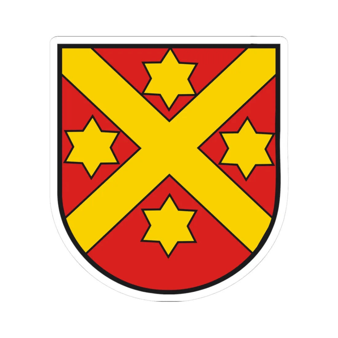 Wappen Wabern (Switzerland) (Coat of Arms) STICKER Vinyl Kiss-Cut Decal 3 Inch White - The Sticker Space