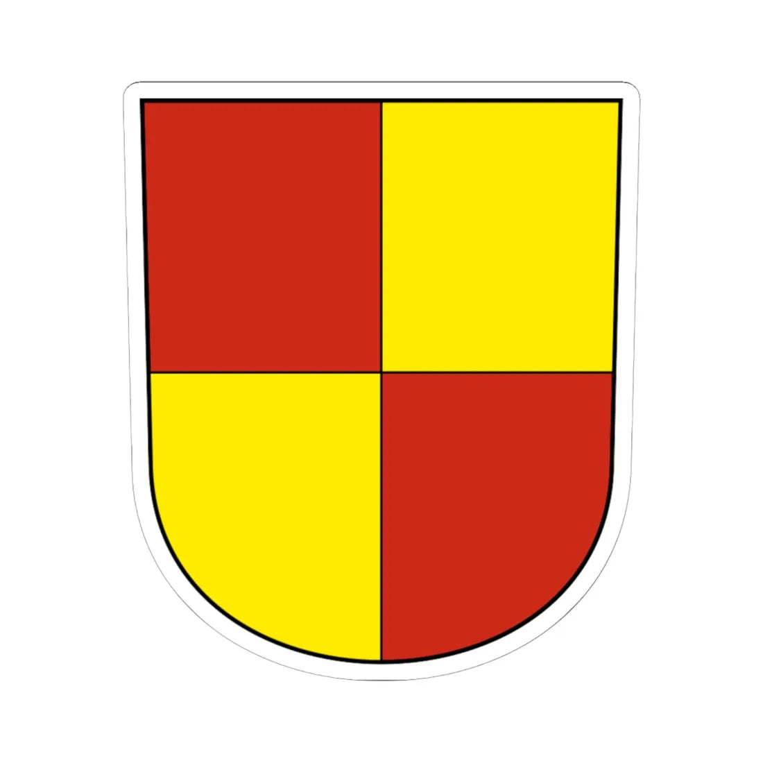 Wappen Waengi (Switzerland) (Coat of Arms) STICKER Vinyl Kiss-Cut Decal 6 Inch White - The Sticker Space