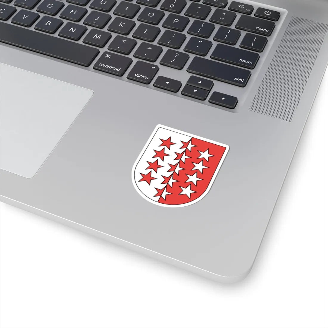 Wappen Wallis matt (Switzerland) (Coat of Arms) STICKER Vinyl Kiss-Cut Decal - The Sticker Space