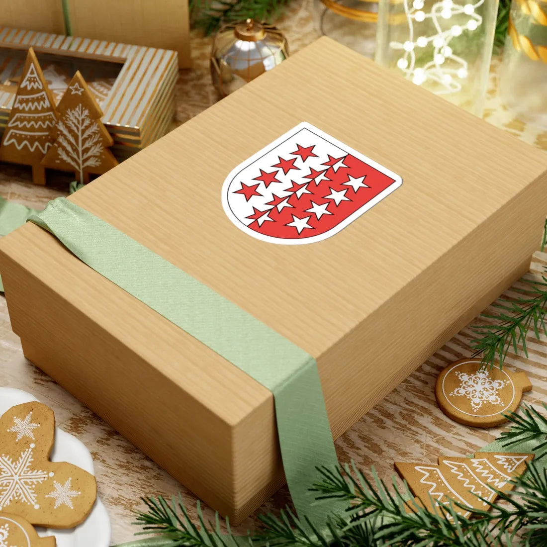 Wappen Wallis matt (Switzerland) (Coat of Arms) STICKER Vinyl Kiss-Cut Decal - The Sticker Space