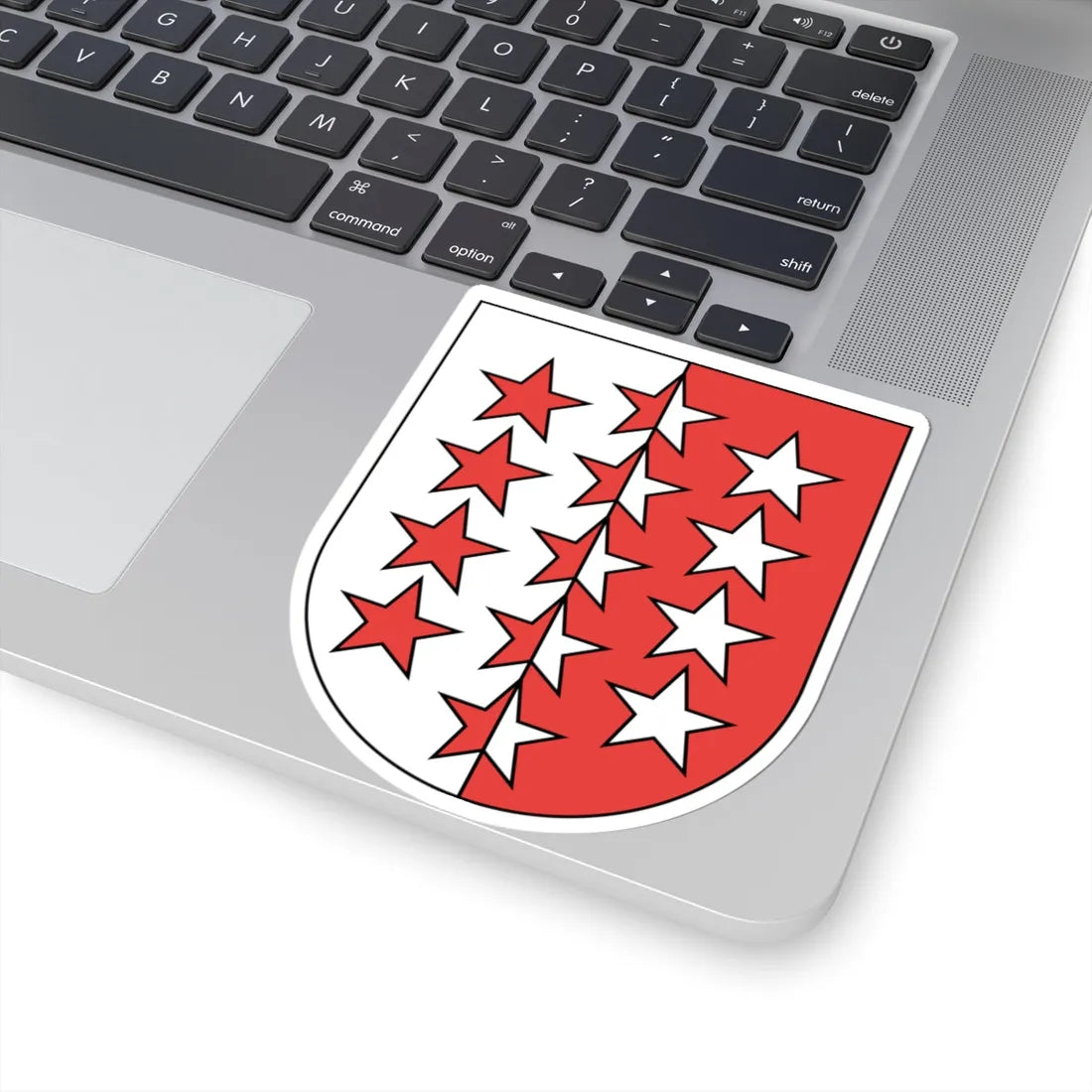 Wappen Wallis matt (Switzerland) (Coat of Arms) STICKER Vinyl Kiss-Cut Decal - The Sticker Space