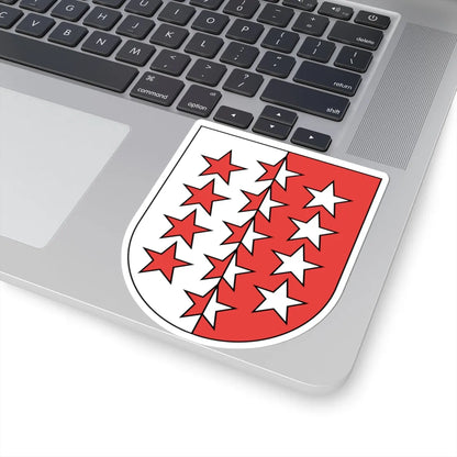 Wappen Wallis matt (Switzerland) (Coat of Arms) STICKER Vinyl Kiss-Cut Decal - The Sticker Space