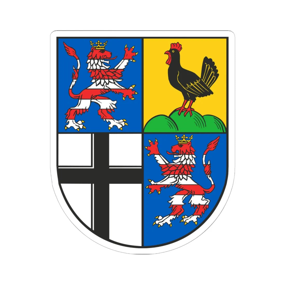 Wappen Wartburgkreis (Germany) (Coat of Arms) STICKER Vinyl Kiss-Cut Decal 6 Inch White - The Sticker Space