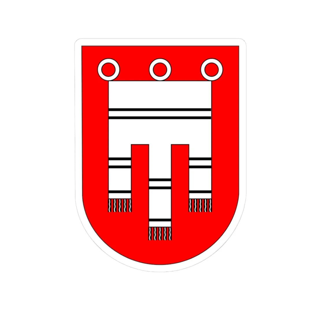 Wappen Werdenberger2 (Switzerland) (Coat of Arms) STICKER Vinyl Kiss-Cut Decal 3 Inch White - The Sticker Space