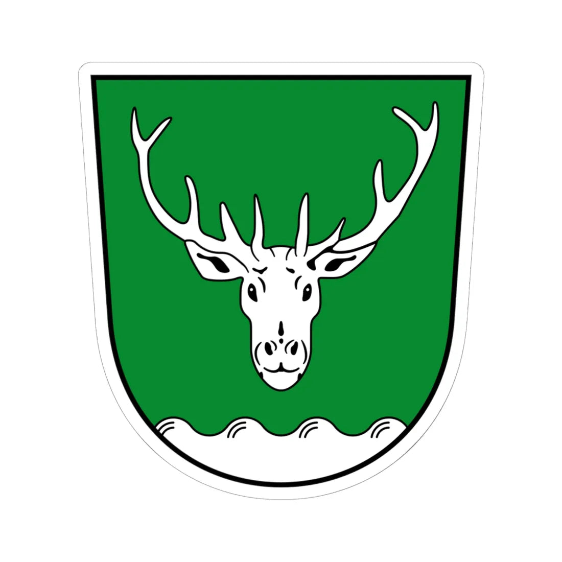 Wappen Wermsdorf (Germany) (Coat of Arms) STICKER Vinyl Kiss-Cut Decal 6 Inch White - The Sticker Space