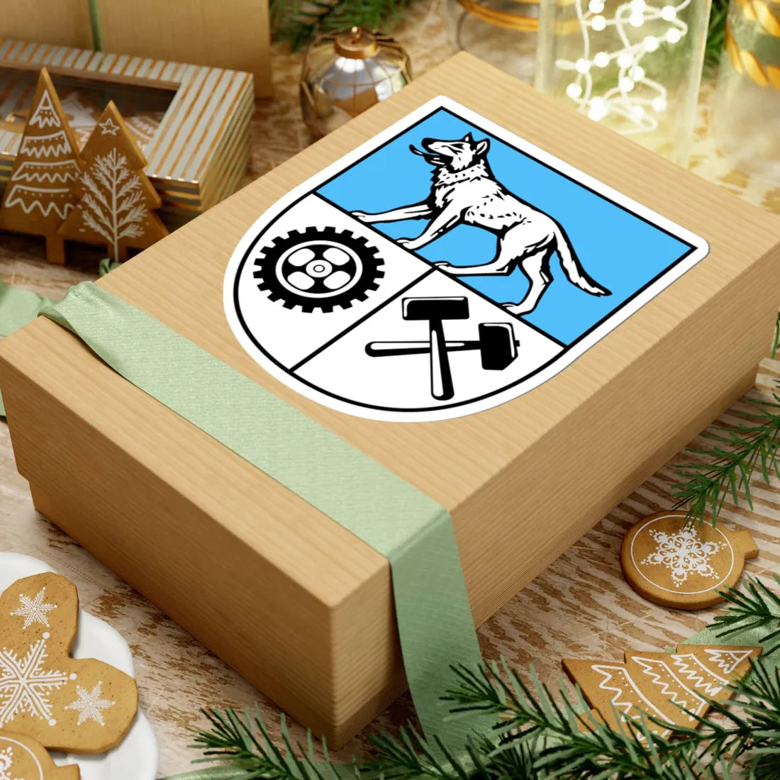 Wappen Wilkau-Hasslau (Germany) (Coat of Arms) STICKER Vinyl Kiss-Cut Decal - The Sticker Space