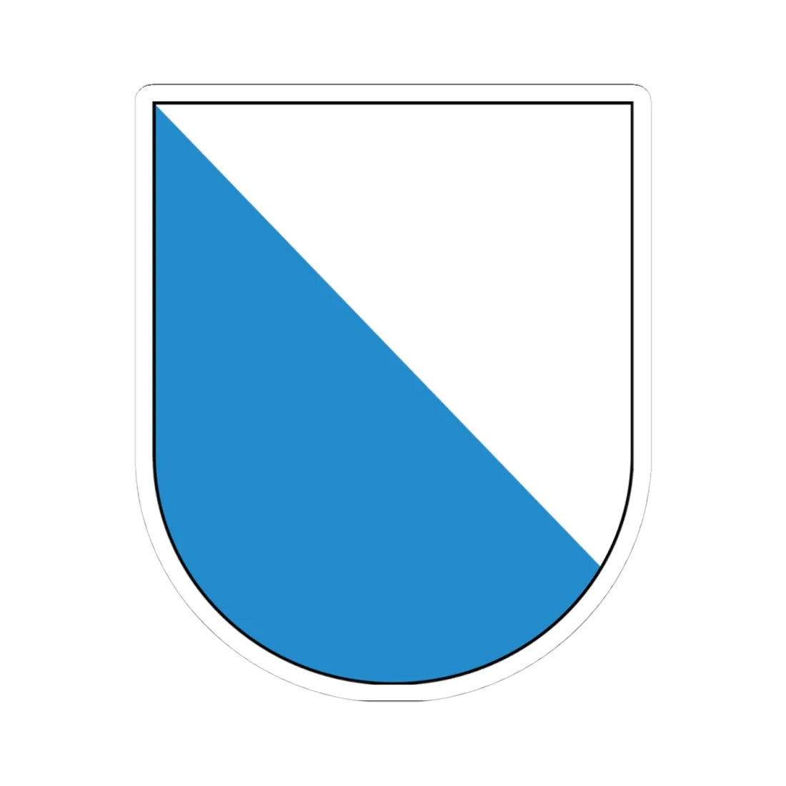 Wappen Zürich matt (Switzerland) (Coat of Arms) STICKER Vinyl Kiss-Cut Decal 4 Inch White - The Sticker Space
