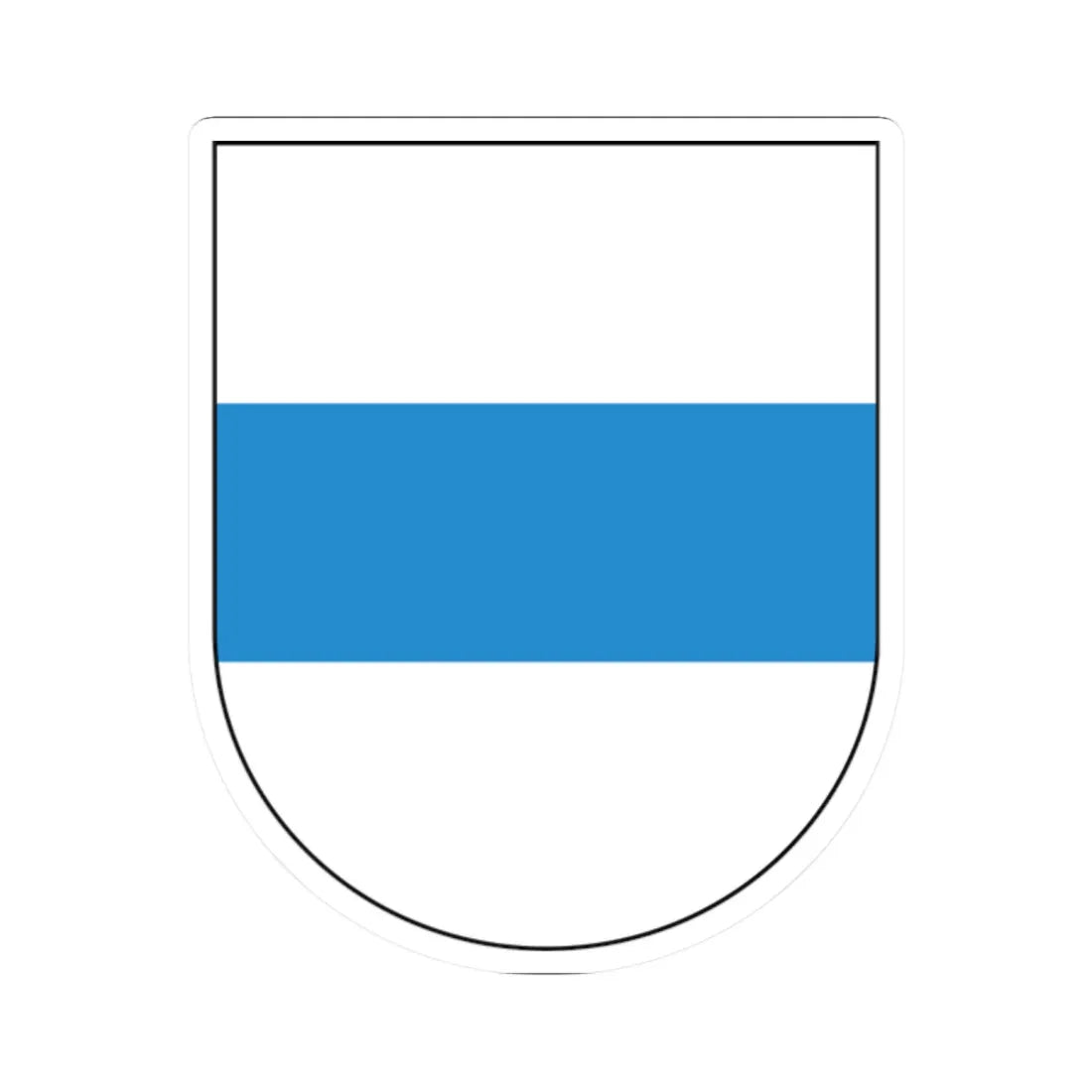 Wappen Zug matt (Switzerland) (Coat of Arms) STICKER Vinyl Kiss-Cut Decal 2 Inch White - The Sticker Space